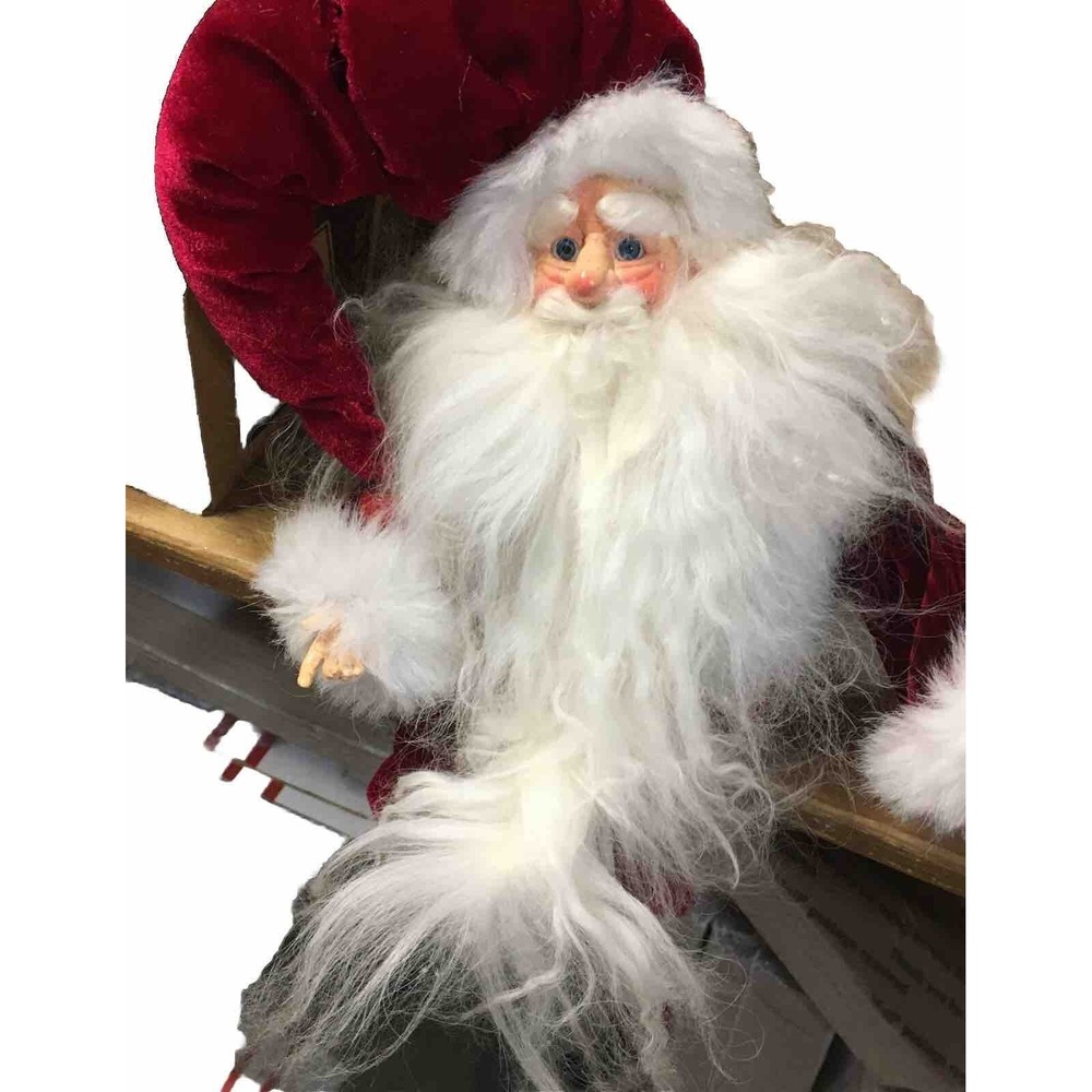 Posable Santa Soft Body Shelf Sitter Lama Or Sheep Hide Beard?Ornament‎